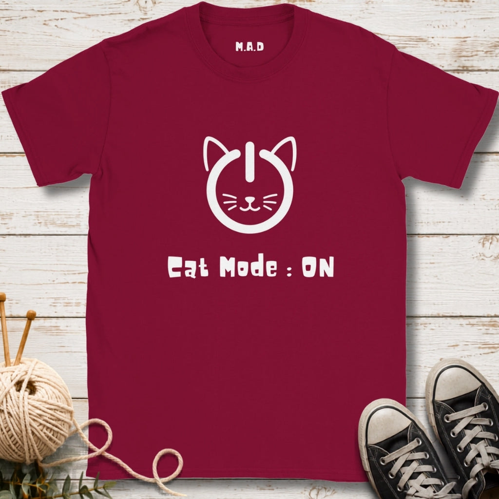 Cat Mode On Dark T-shirt