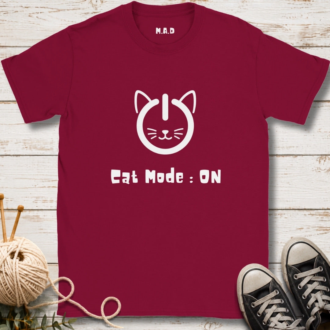Cat Mode On Dark T-shirt