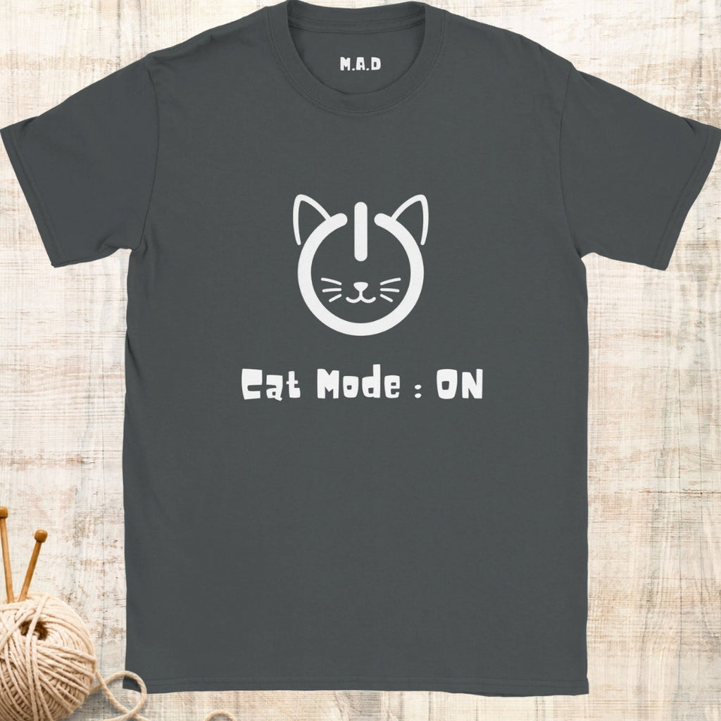 Cat Mode On Dark T-shirt