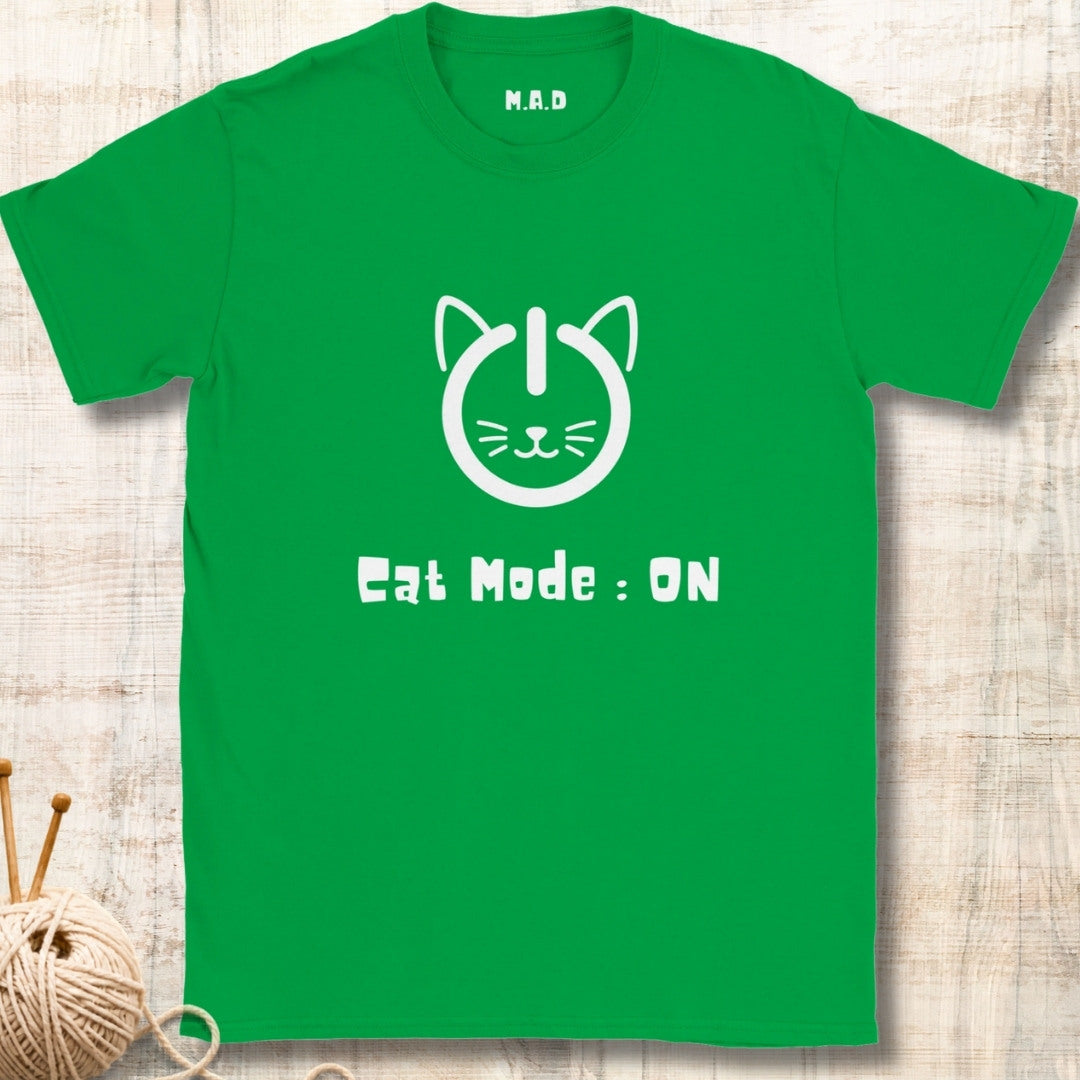 Cat Mode On Dark T-shirt