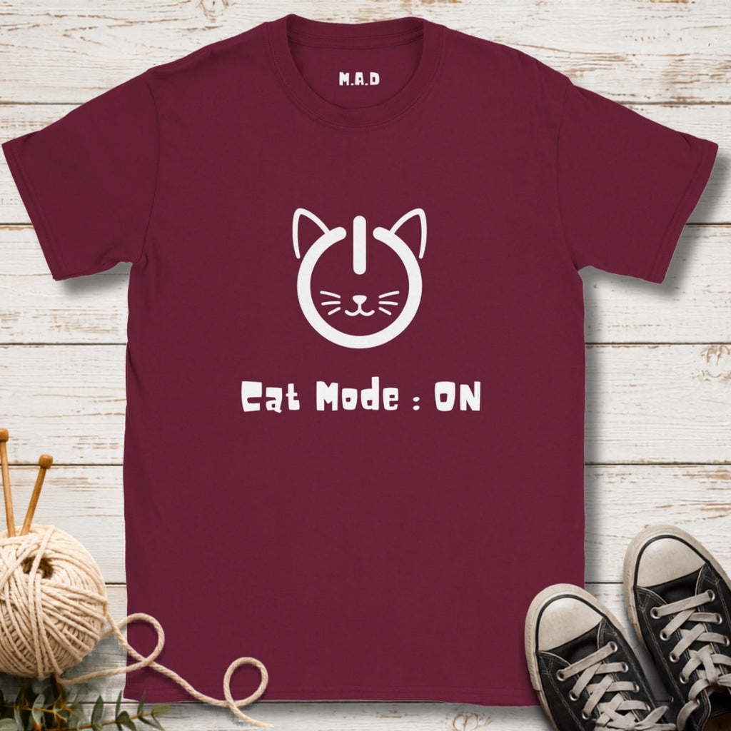 Cat Mode On Dark T-shirt
