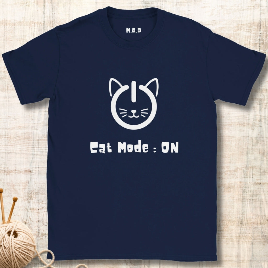 Cat Mode On Dark T-shirt