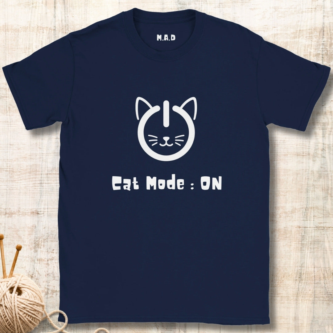 Cat Mode On Dark T-shirt