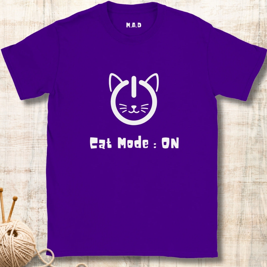 Cat Mode On Dark T-shirt
