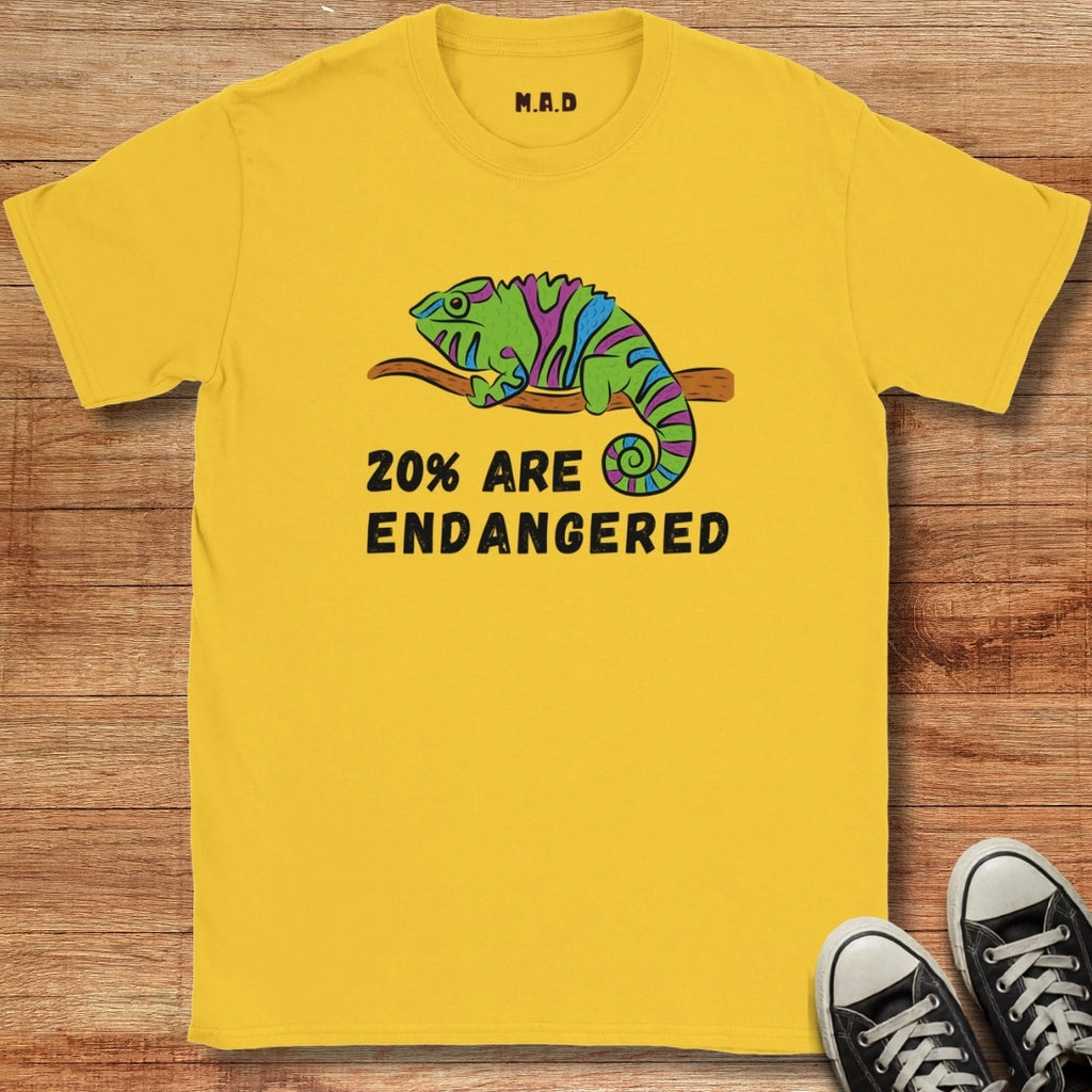 Chameleon Endangered Bold T-shirt