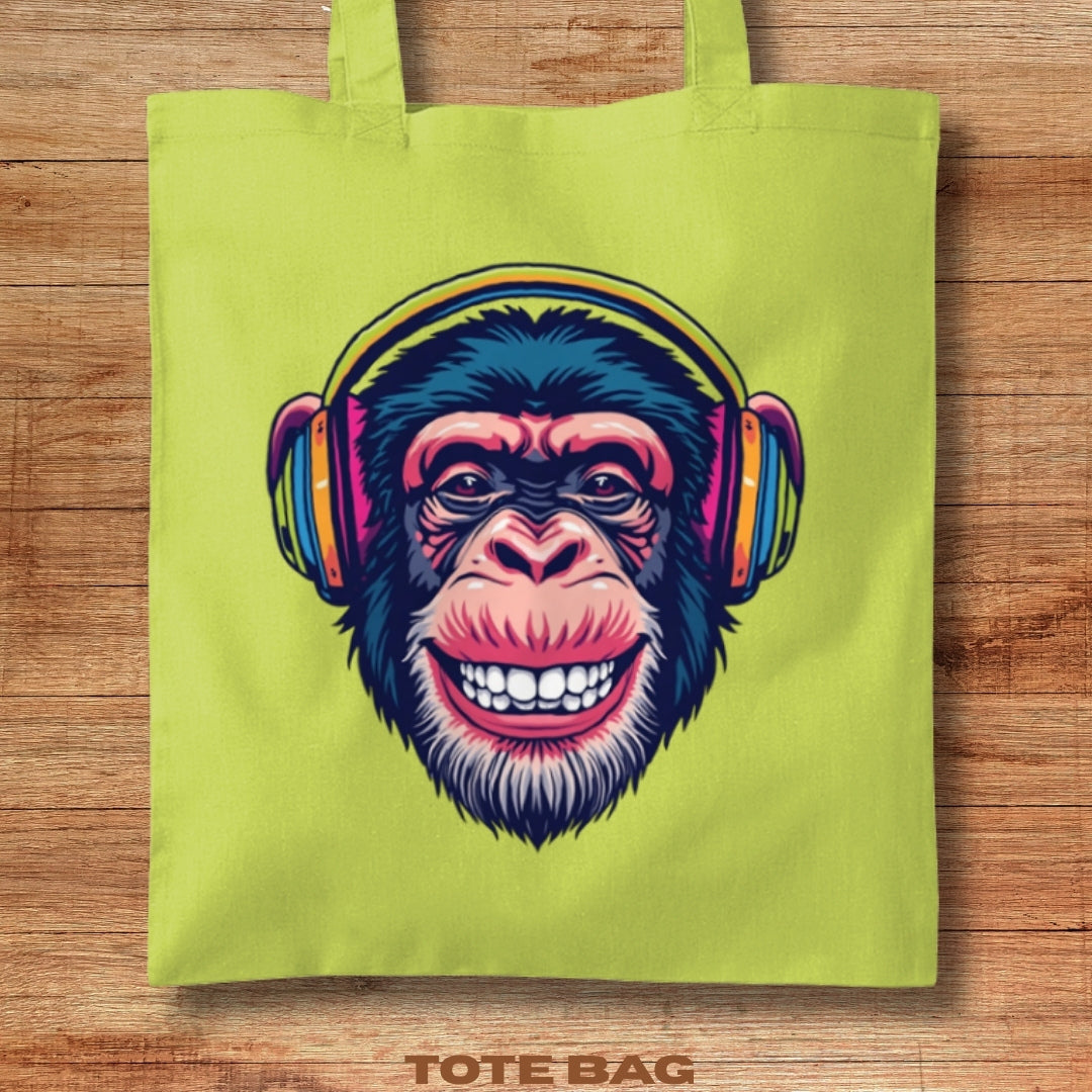 Chimpanzee Music Tote Bag