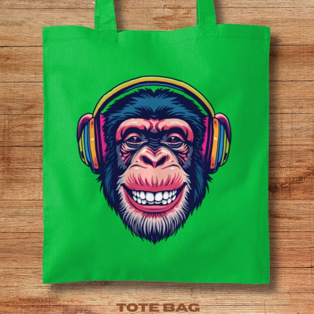 Chimpanzee Music Tote Bag
