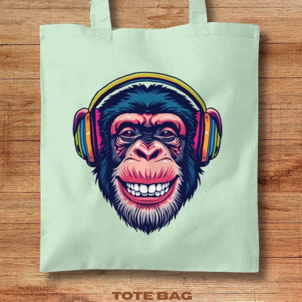 Chimpanzee Music Tote Bag