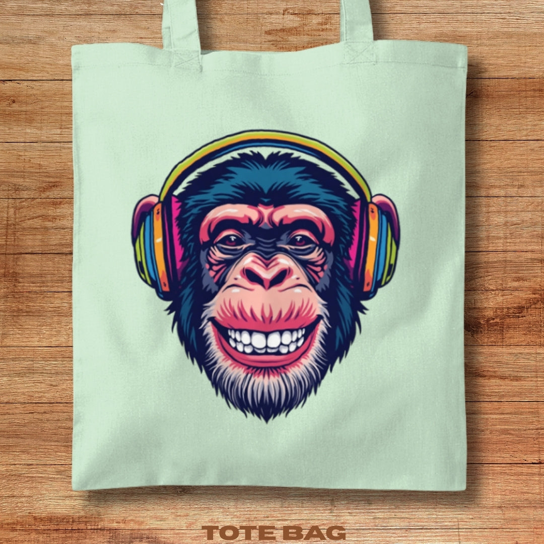 Chimpanzee Music Tote Bag