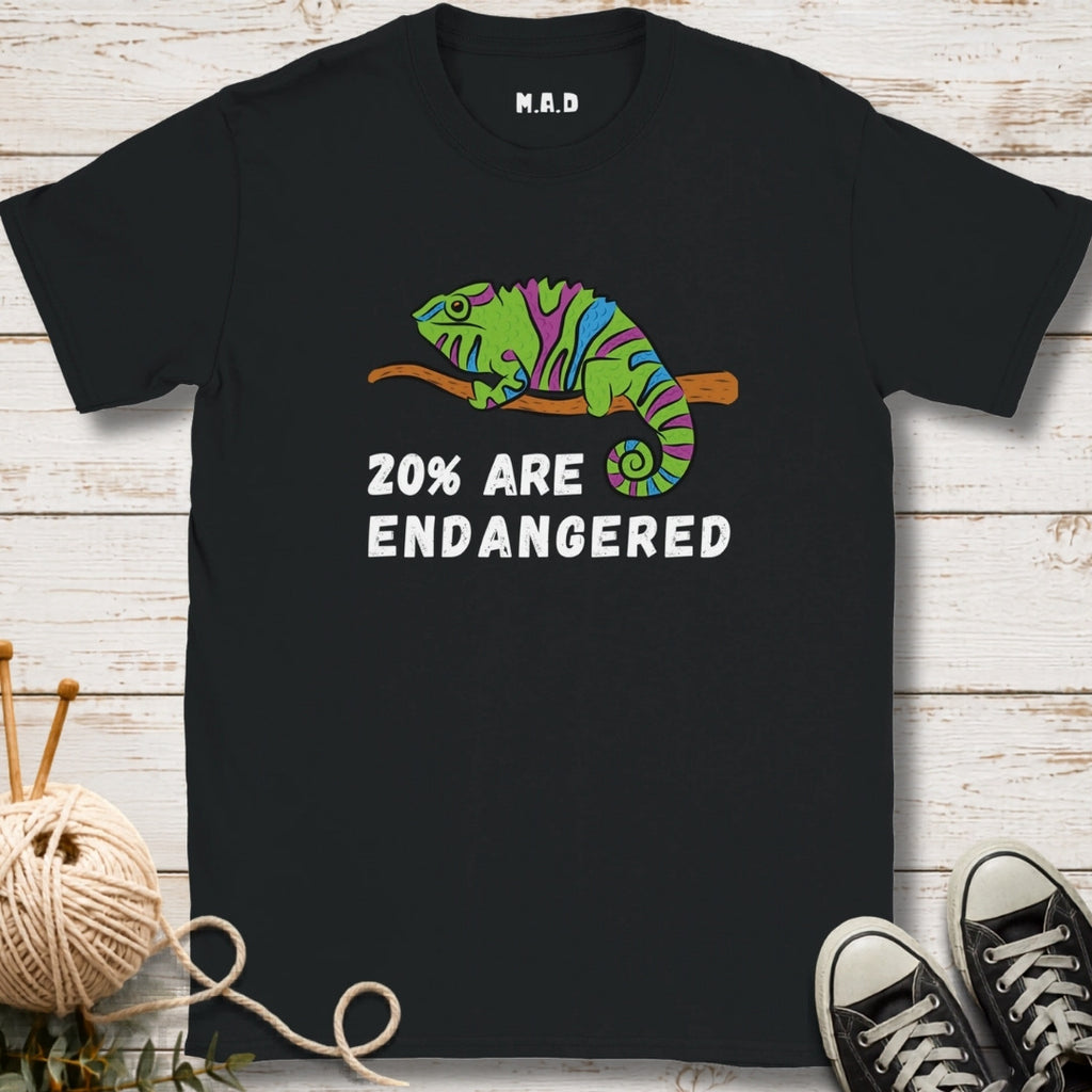 Chameleon Endangered Bold T-shirt