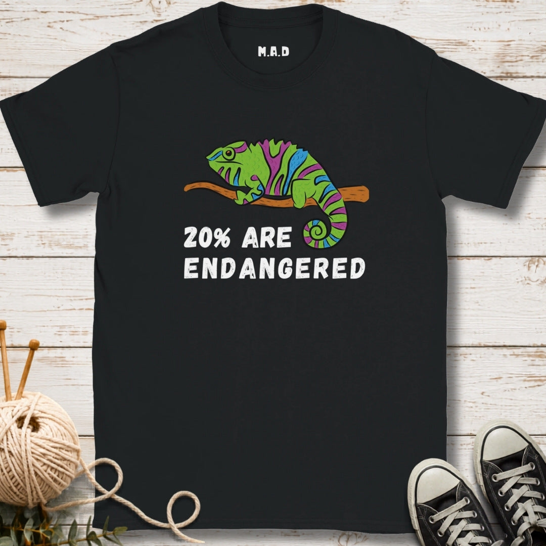 Chameleon Endangered Bold T-shirt