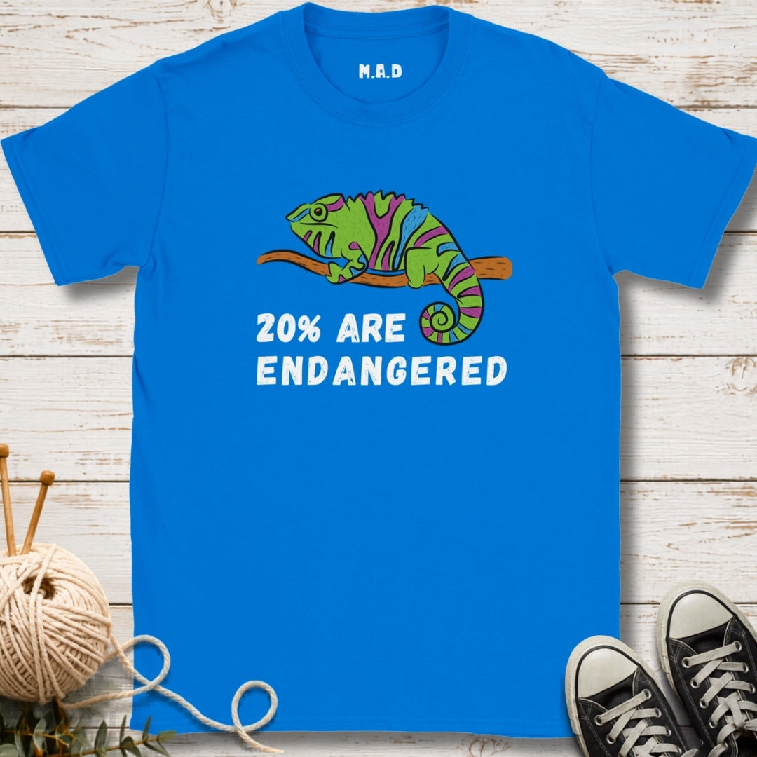 Chameleon Endangered Bold T-shirt