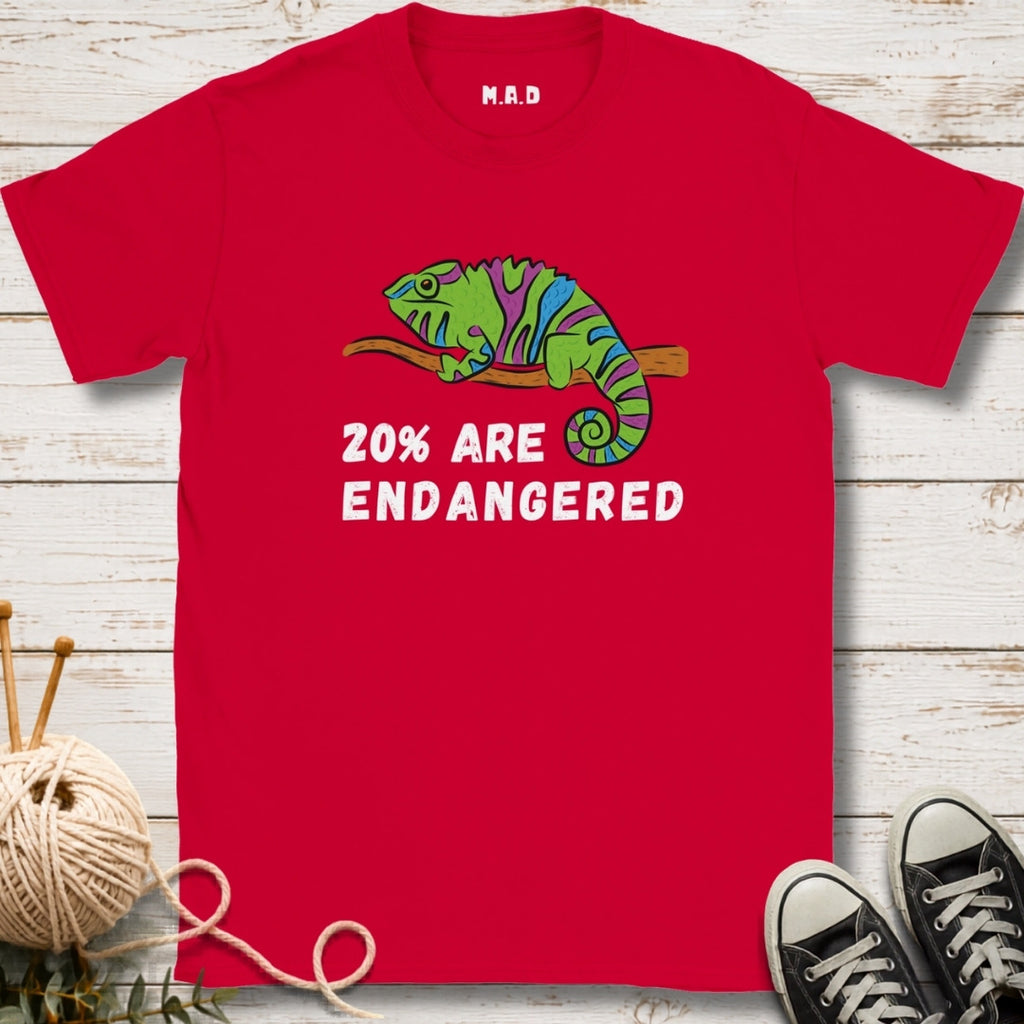 Chameleon Endangered Bold T-shirt