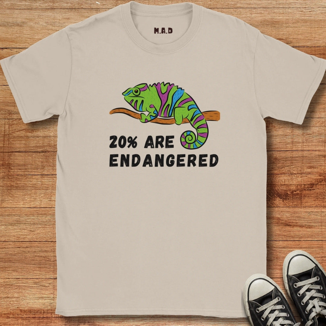Chameleon Endangered Bold T-shirt