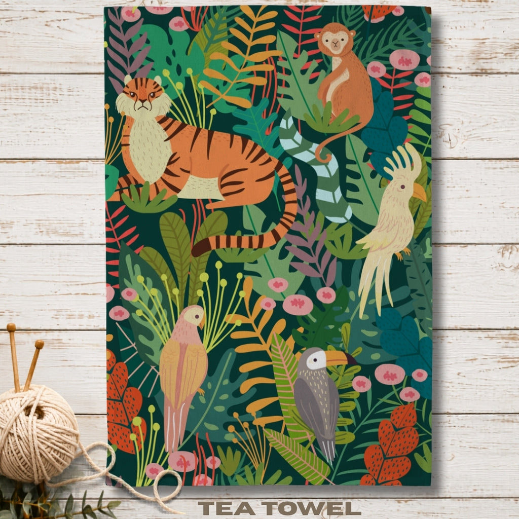 Jungle Animals Kitchen Towel