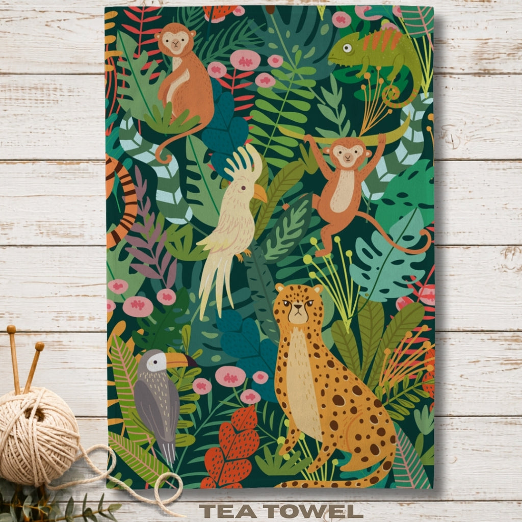 Jungle Animals 2 Kitchen Towel