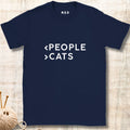 Less People More Cats Dark T-shirt