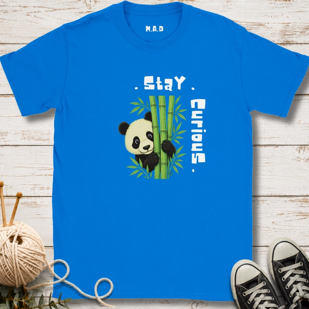 Stay Curious Panda Dark T-shirt