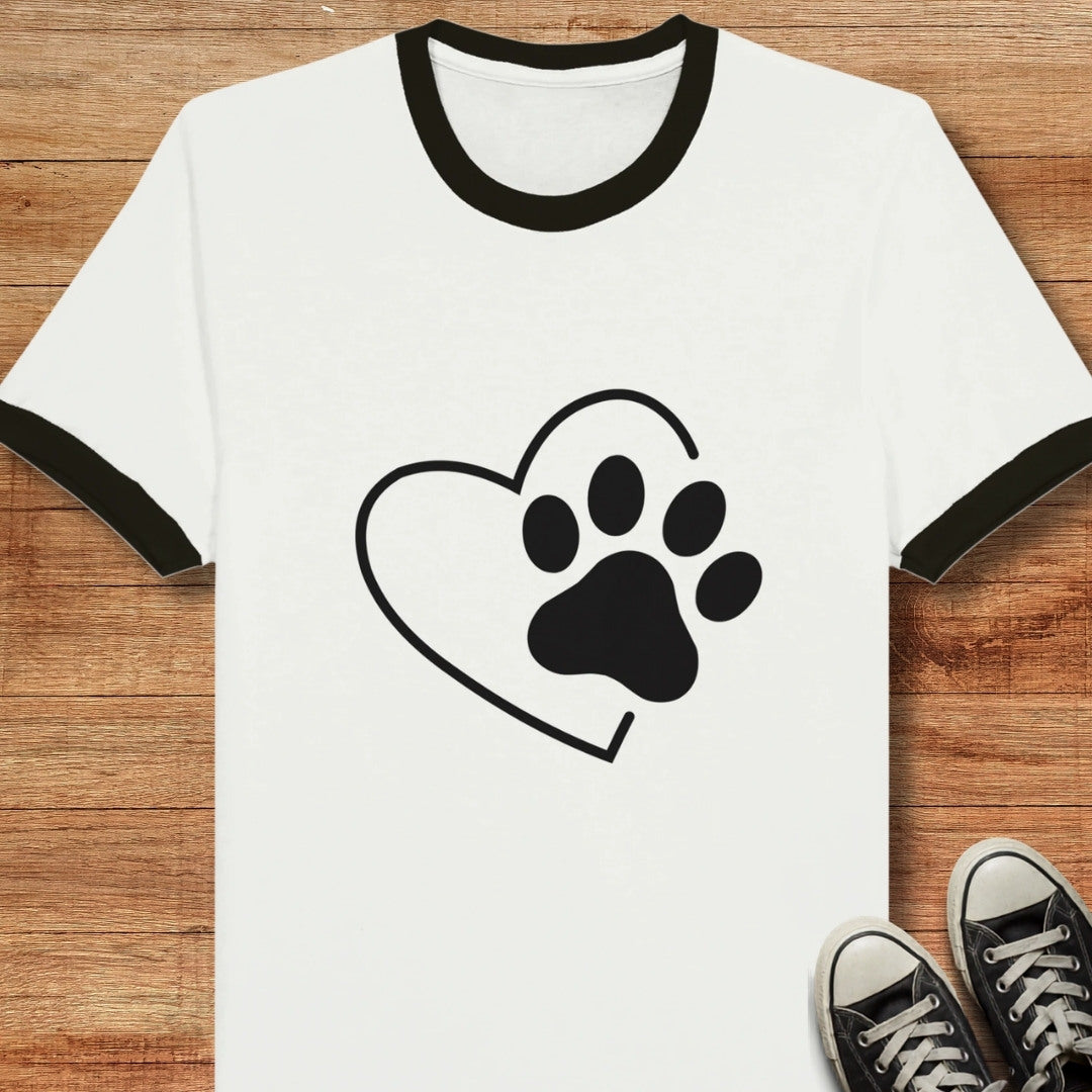 Paw Heart Ringer T-shirt