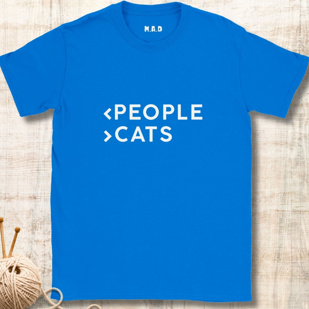 Less People More Cats Dark T-shirt