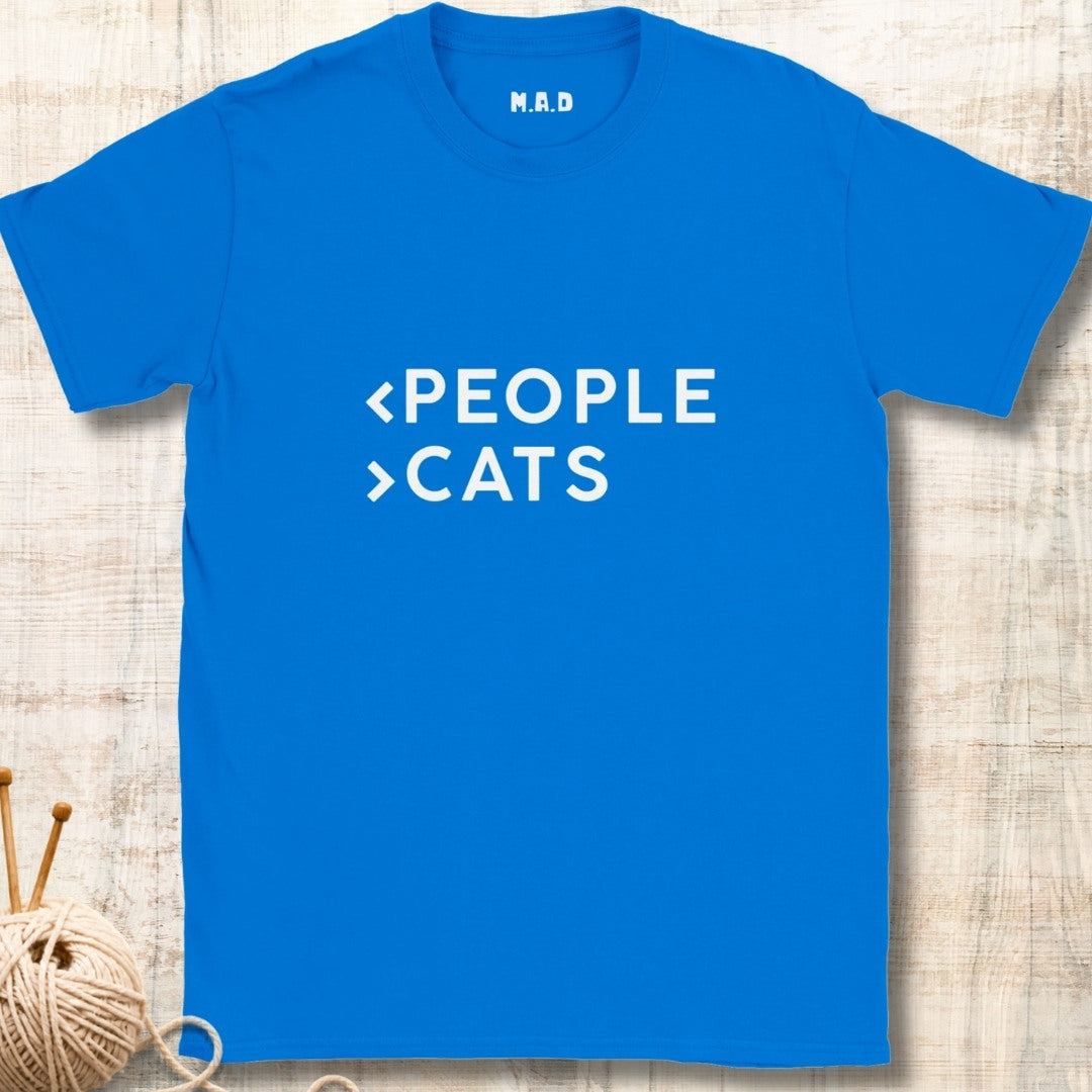 Less People More Cats Dark T-shirt