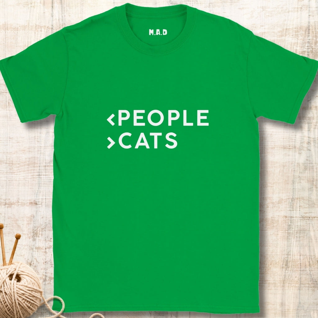 Less People More Cats Dark T-shirt