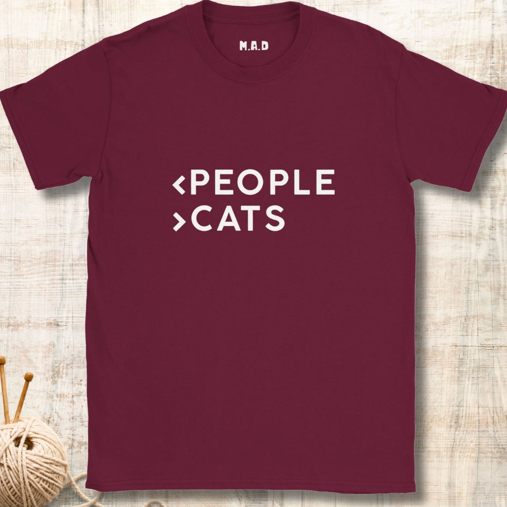 Less People More Cats Dark T-shirt