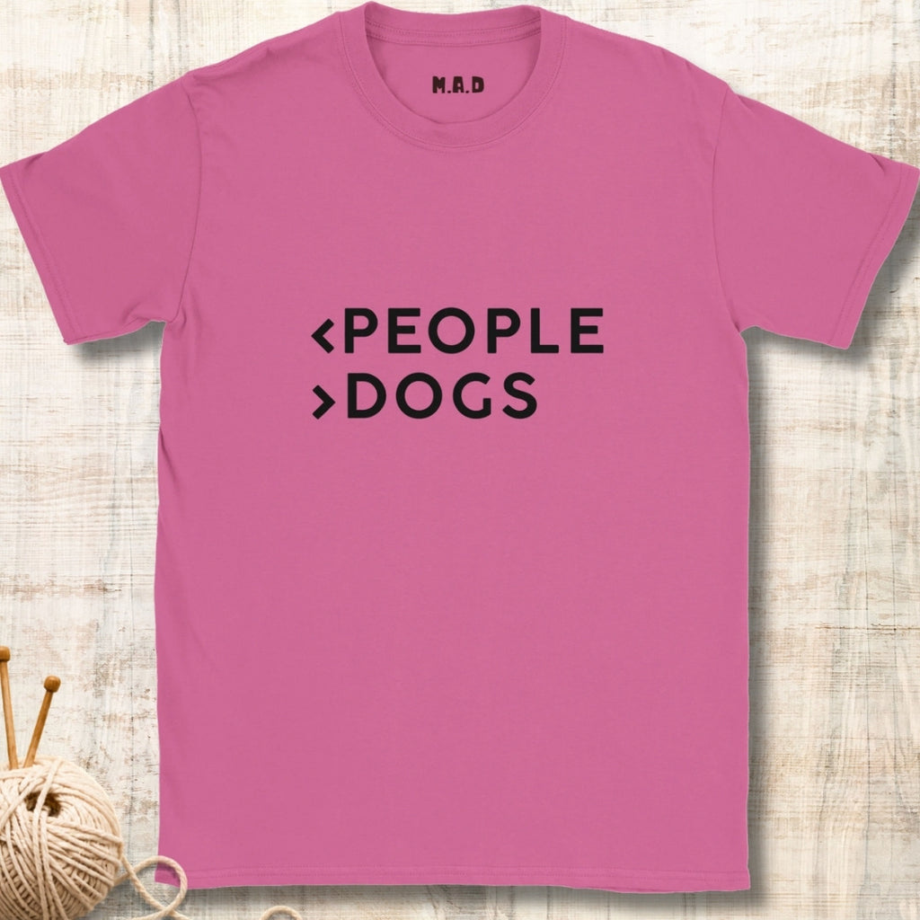 Less People More Dogs Light T-shirt