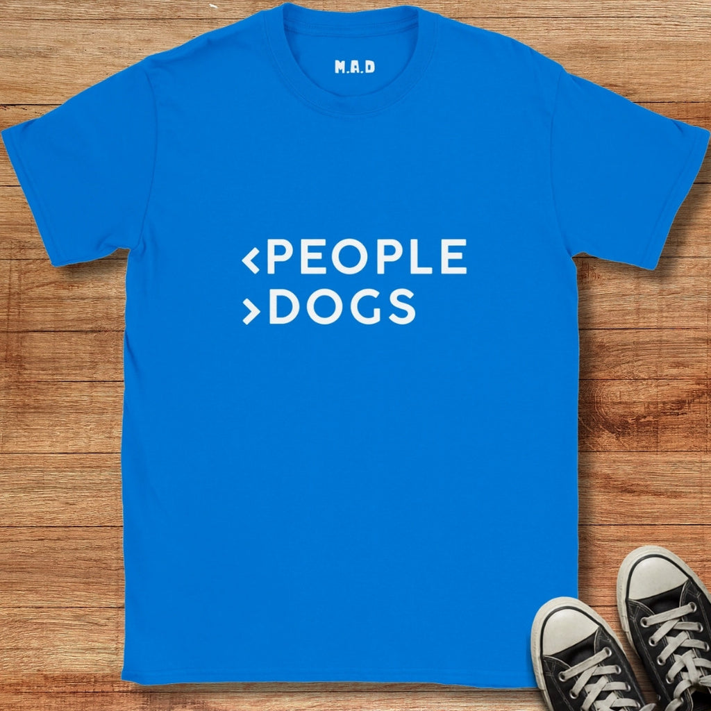 Less People More Dogs Dark T-shirt