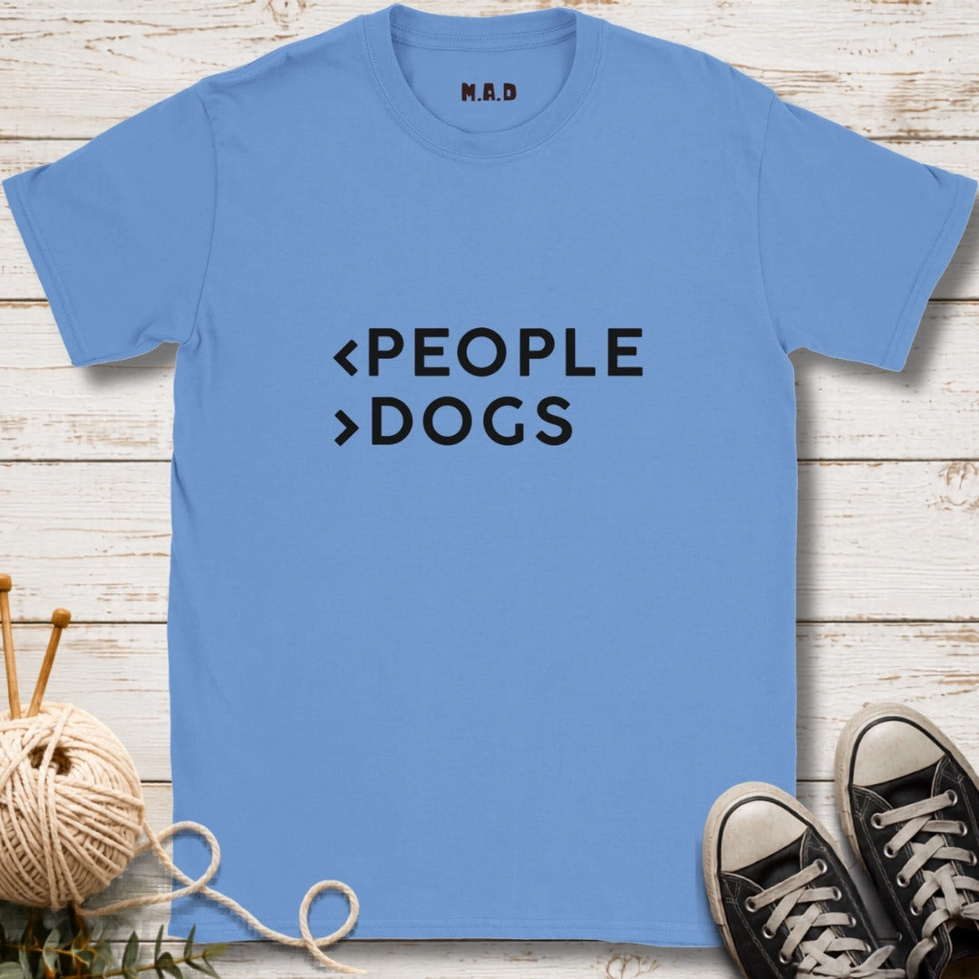 Less People More Dogs Light T-shirt