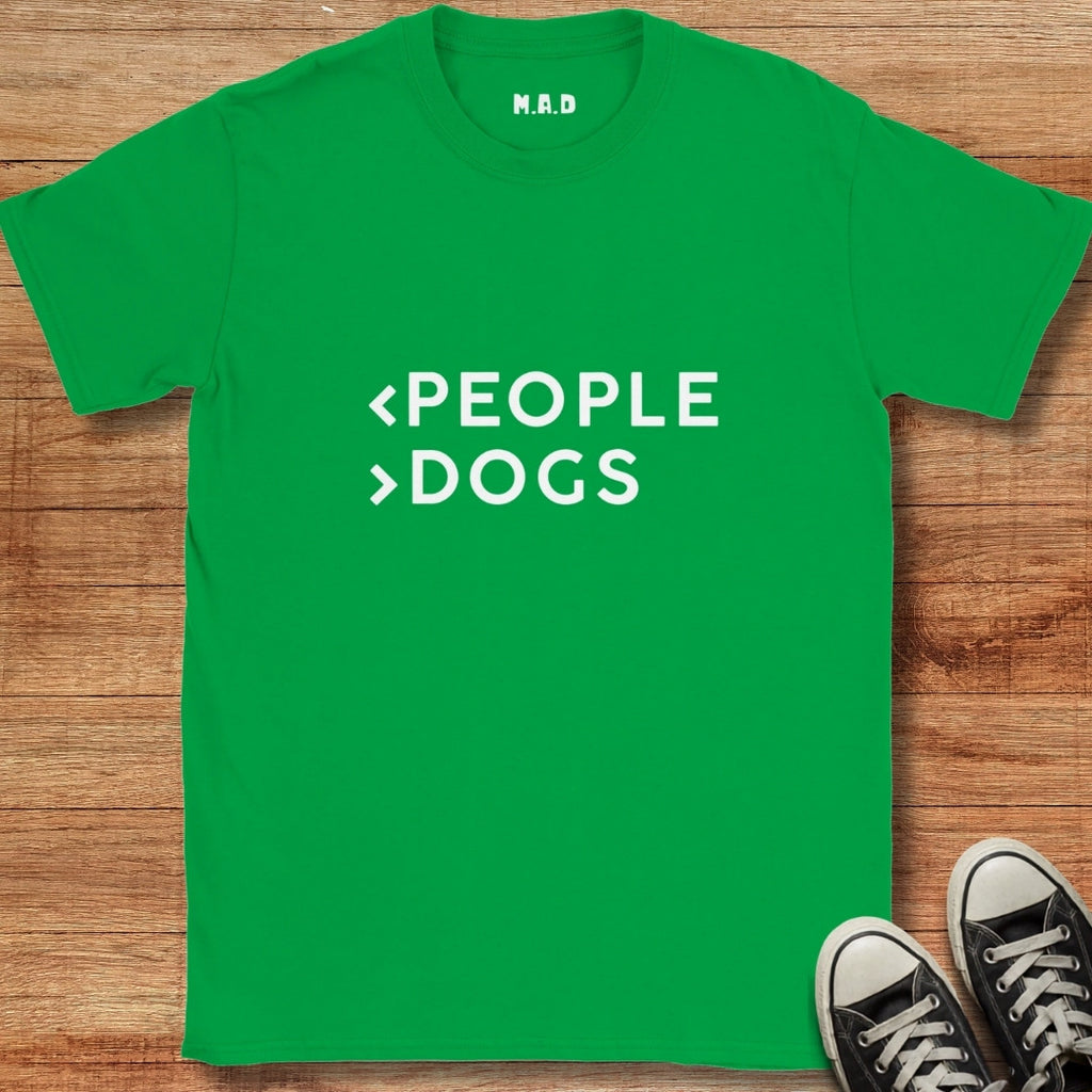Less People More Dogs Dark T-shirt