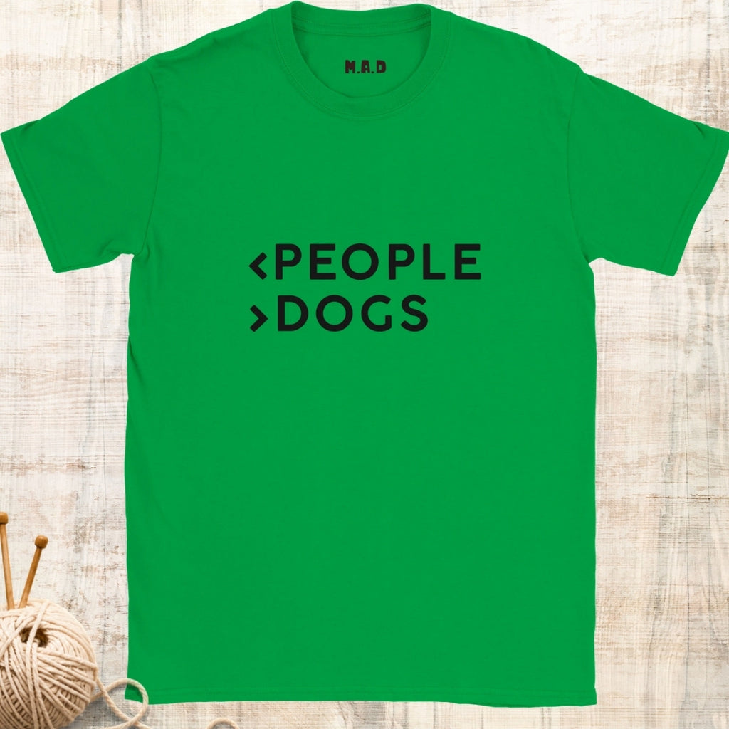 Less People More Dogs Light T-shirt