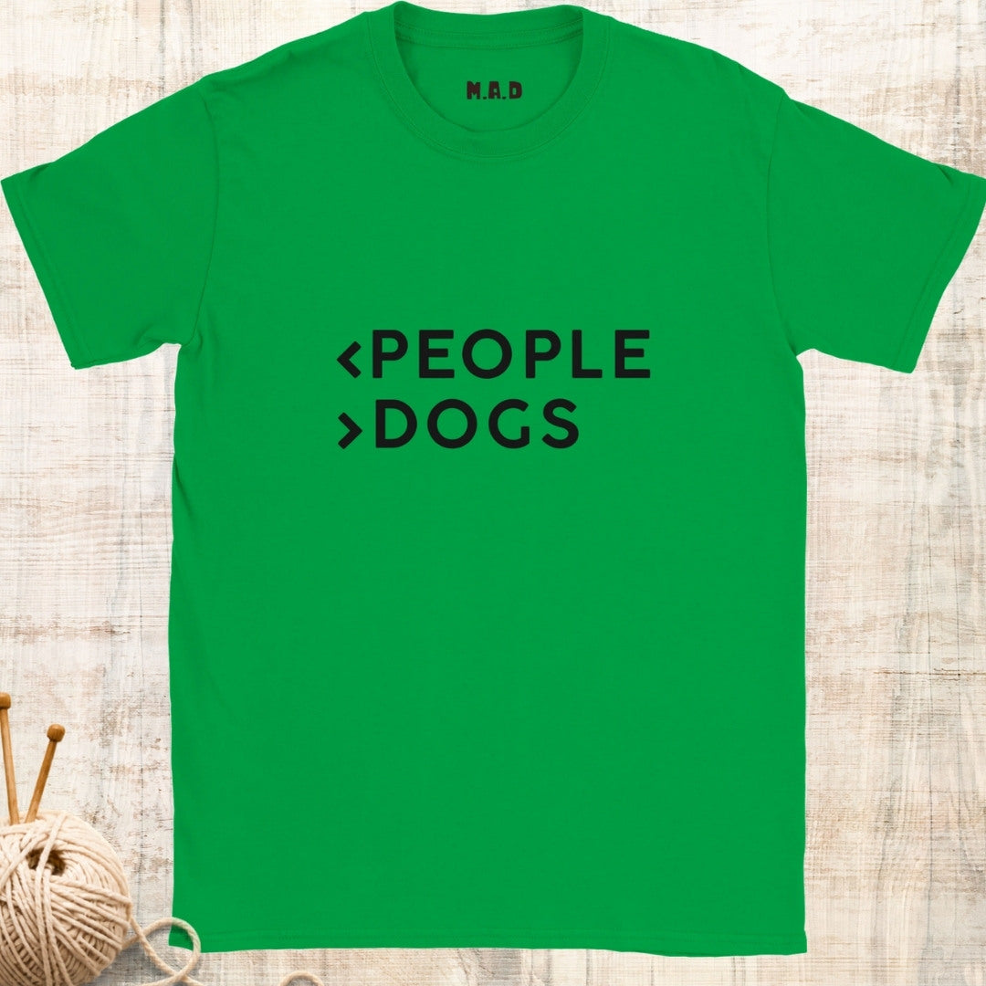 Less People More Dogs Light T-shirt