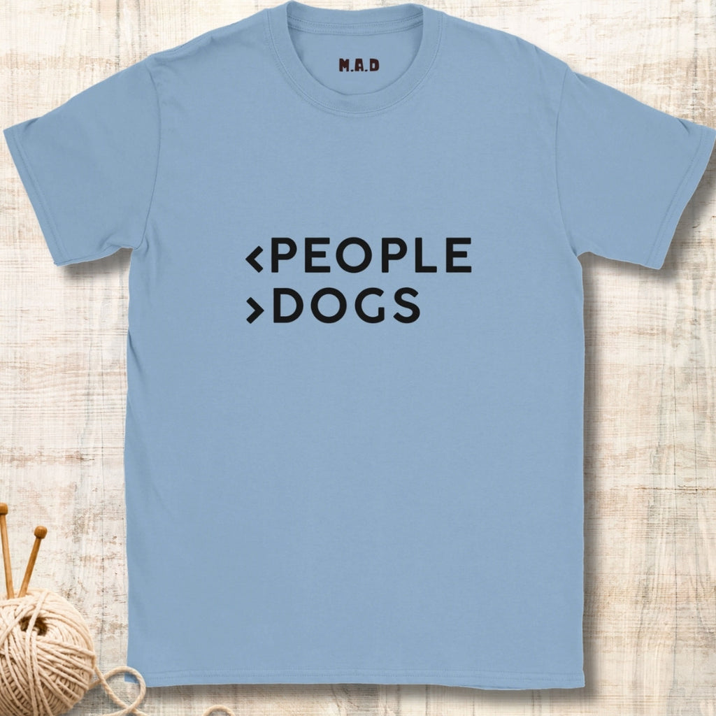 Less People More Dogs Light T-shirt