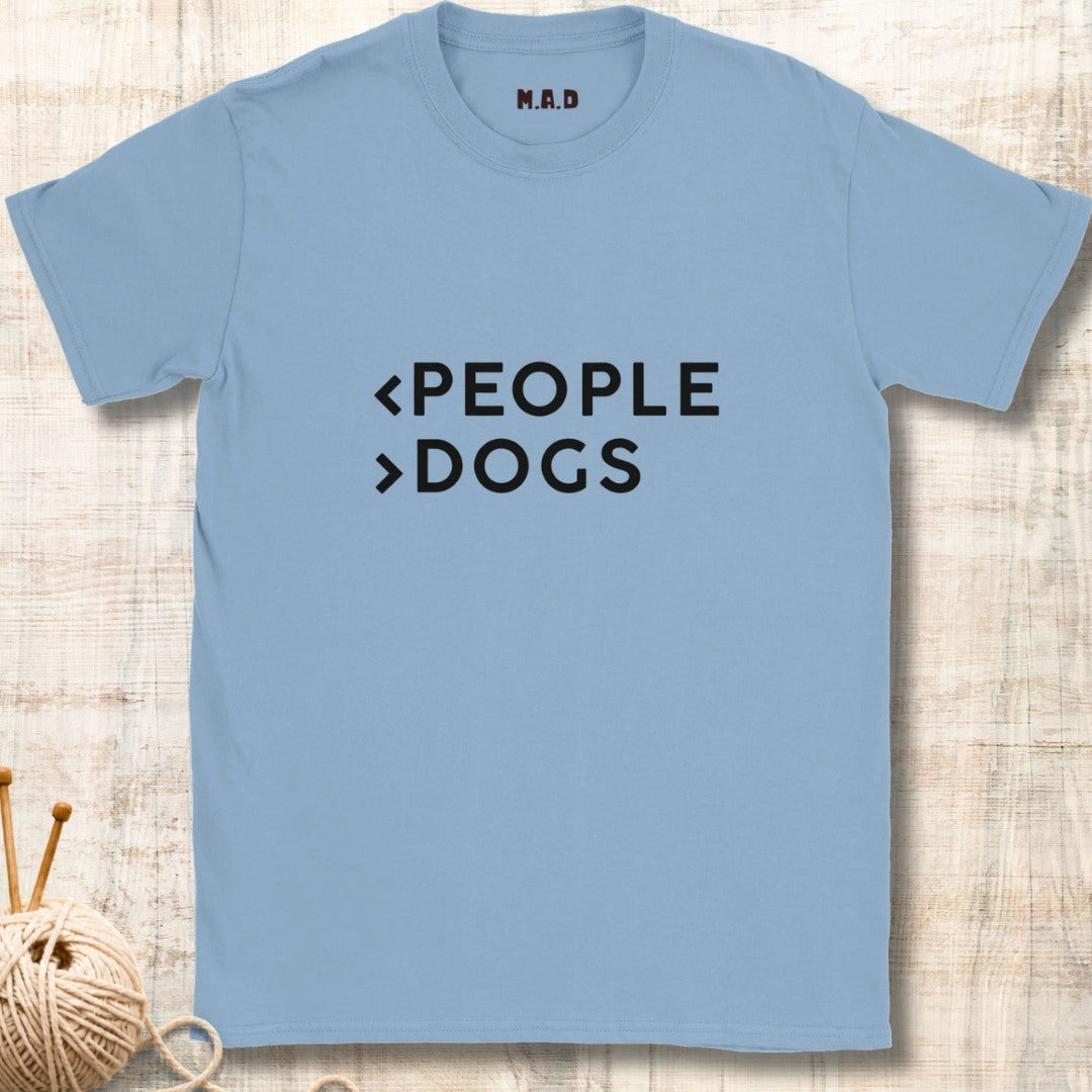 Less People More Dogs Light T-shirt