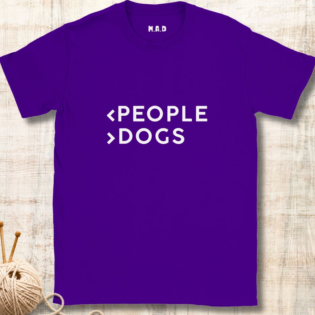 Less People More Dogs Dark T-shirt