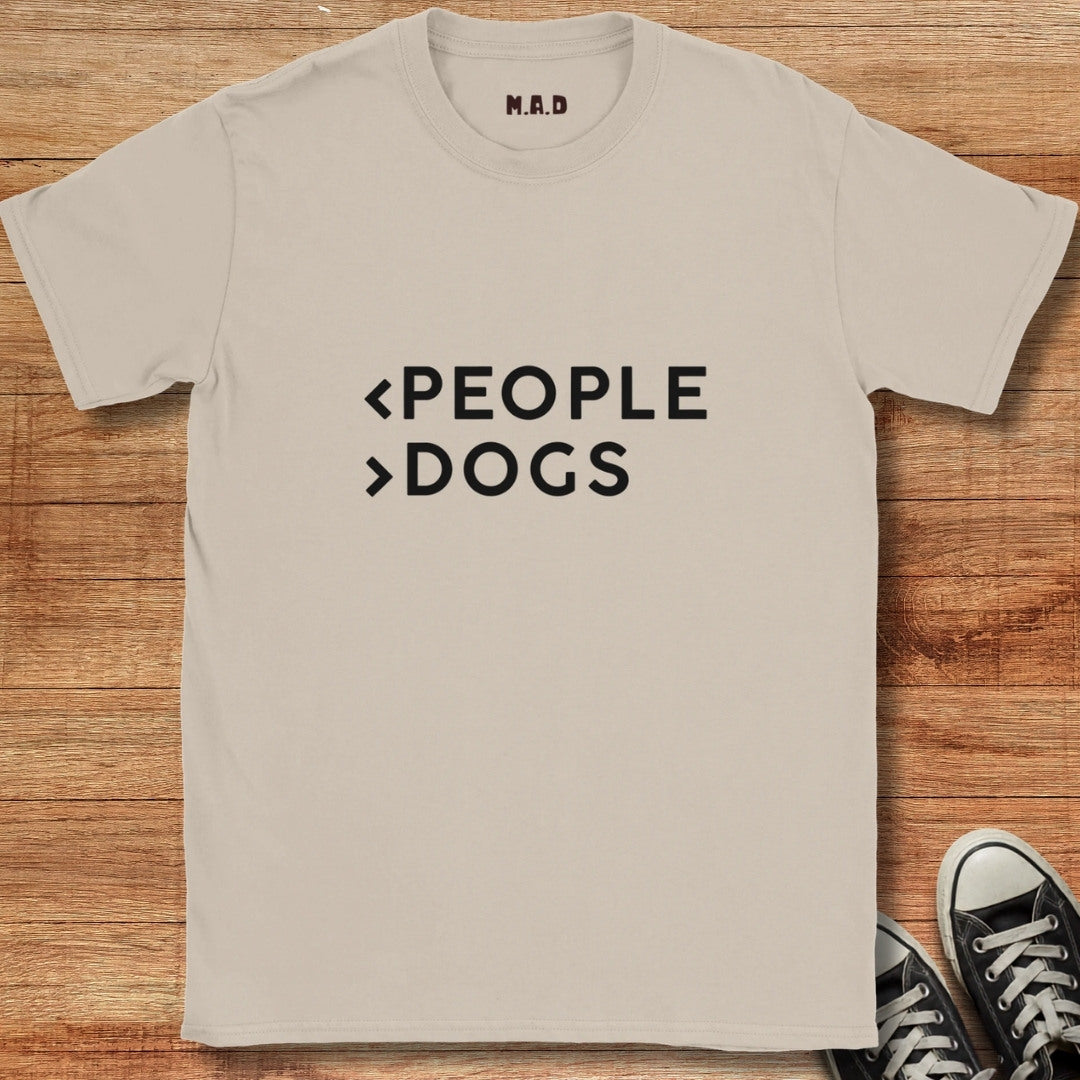 Less People More Dogs Light T-shirt