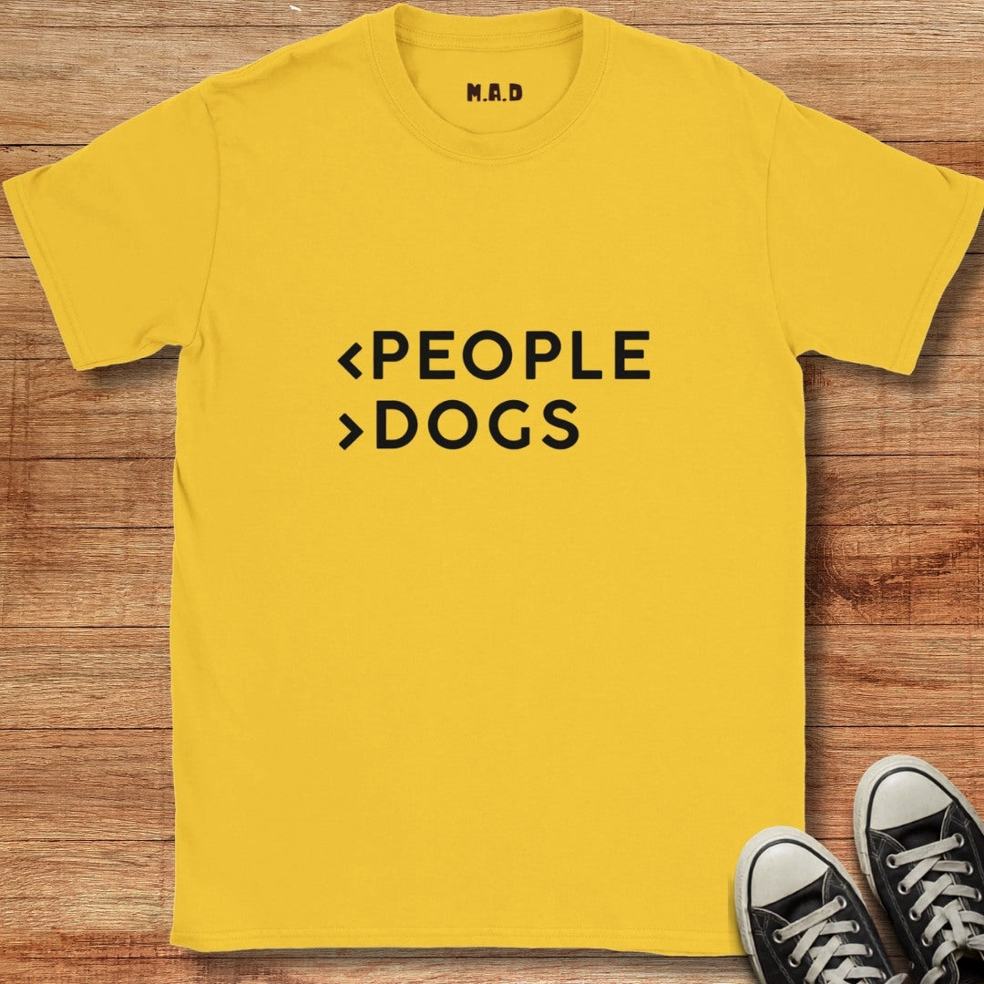 Less People More Dogs Light T-shirt