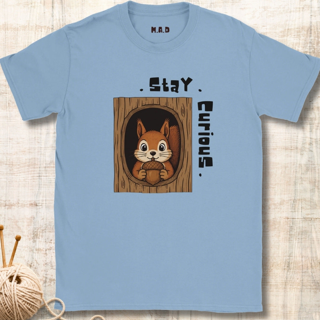 Stay Curious Squirrel Light T-shirt