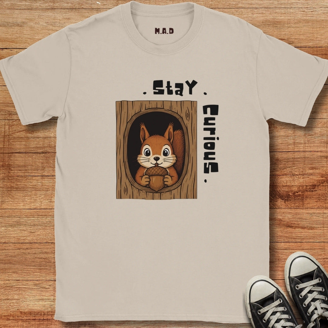 Stay Curious Squirrel Light T-shirt