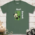 Stay Curious Panda Dark T-shirt