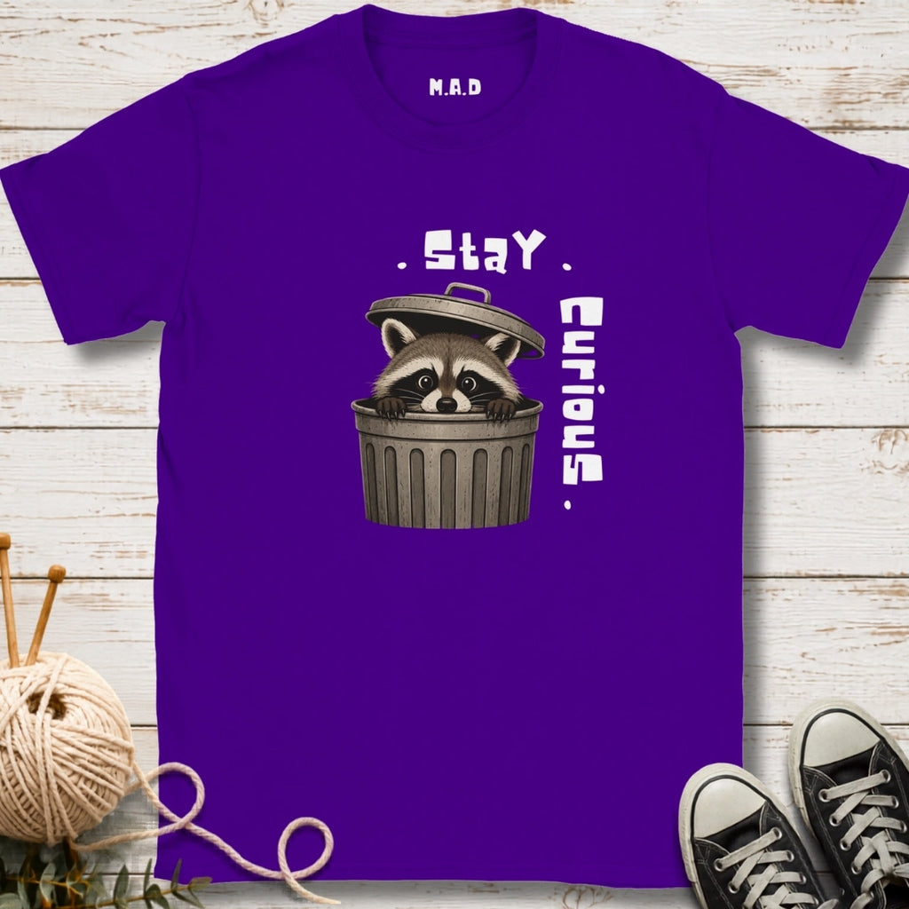 Stay Curious Racoon T-shirt